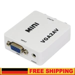 Premium-Computer VGA AV TV Composite Cinch S-Video Scan Konverter 1080p DE - Bild 1 von 9