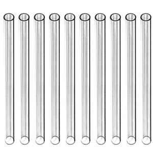 4.5''( 10) Pcs Glass Pyrex Blowing Tube 10mm OD 8mm ID 1.5mm thickness , SELECT - Picture 1 of 2