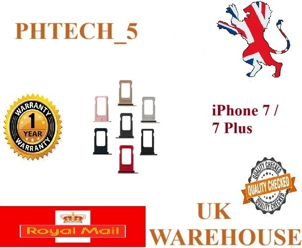 Apple iPhone 7 7 PLUS Nano SIM Card Tray Holder Replacement NEW OEM QUALITY - Image 1 of 1