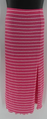 Maxi falda a rayas rosa y blanco talla grande para mujer rayón spandex talla: 2X NUEVA Foto 1 de 4