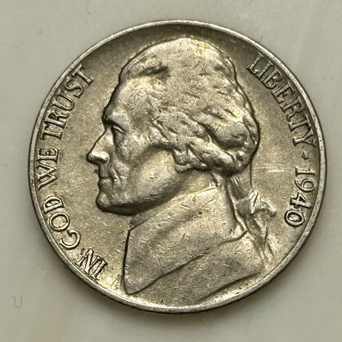 1940 Jefferson Nickel. Please Read Description. Your Actual Coin In Photo Cover