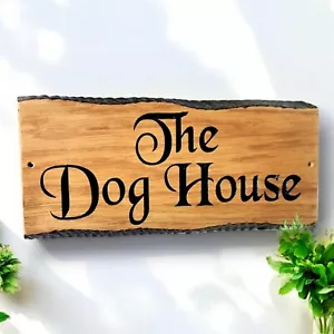 Personalised Oak Carved Wooden House Name Sign ,Custom Made Outdoor Plaque - Picture 1 of 9