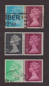 GREAT BRITAIN Stamps Queen Elizabeth II Booklet Strip Stamps Used - CDS: Leeds - Picture 1 of 2