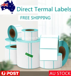 All Sizes Direct Thermal Label Barcode Courier Shipping Label Sticker Price Tags - Picture 1 of 24