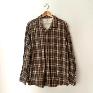 Horny Toad Men's Mixologist Plaid Button Up Casual Shirt Brown Size XL - Picture 1 of 9