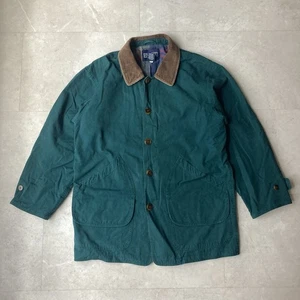 Abrigo chaqueta vintage lands end chore cuello pana talla mediana grande  - Imagen 1 de 18