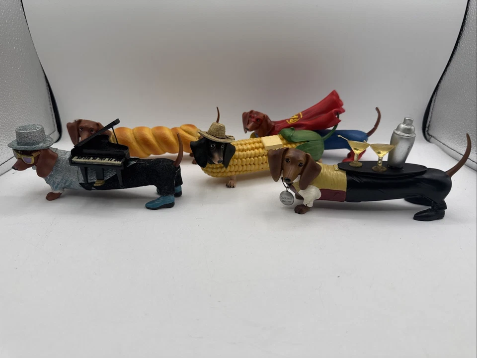 Westland Hot Diggity Dog Dachshund Figurines Lot Of 5 - Image 1 of 4
