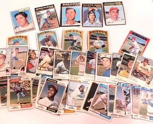 VINTAGE 1970's TOPPS BASEBALL CARD PARTIAL SET LOT (41) ExMt 1970 71 72 73 74 + - Picture 1 of 5