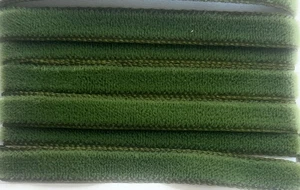 Vintage  3/8” Olive Velvet Ribbon Rayon 5 yards French Made #302 B20 - Picture 1 of 2