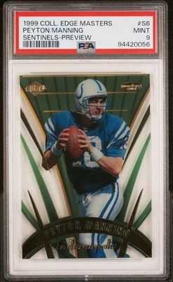 1999 年 Peyton Manning Collector's Edge Masters Sentinels 预览 PSA 9 POP 4 — 第 1/2 张图片