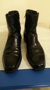 Florsheim Cremallera Tobillo Vestidos Botas Hombre 13 B Cuero Negro - Imagen 1 de 10