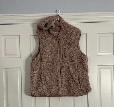 Original Weatherproof Vintage Rose Pink Teddy Bear Sherpa Hooded Vest Size XXL - Image 1 of 4