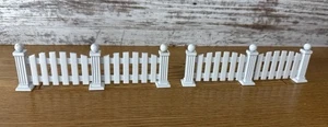 2er Set Weihnachtsdorf Metall weiß Lattenzaun Stücke Vintage 2x6 - Bild 1 von 8