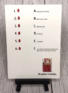 Cinnamon Tic Tac Breath Mint Multiple Choice Postkarte - Bild 1 von 4