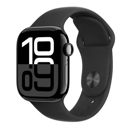 Apple Watch Series 10 GPS 42mm Aluminium Case Sport Band Jet Black M/L, UNOPENED - Image 1 of 4