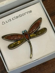 Vintage Liz Claiborne Dragonfly Brooch/Pin - Picture 1 of 3