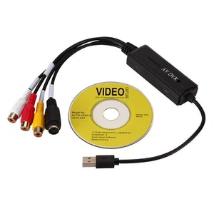 USB 2.0 Easycap Audio Video Capture Card Adapter VHS To DVD Video For Windows 10 - Afbeelding 1 van 6