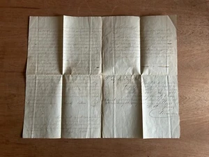 1855 Paxton Township Urkunde handgeschrieben Dauphin County PA Original beschädigt grob - Bild 1 von 24