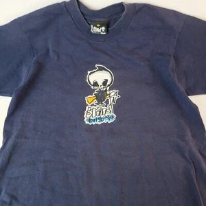 Camiseta De Colección Años 90 Blind Skateboards Reaper Azul Años 90 Skate Talla S Pequeña Delgada - Imagen 1 de 5