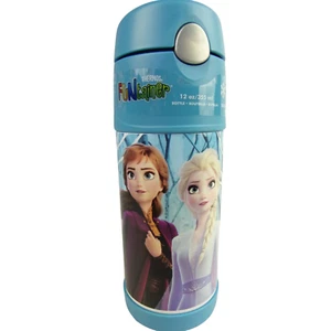 Disney Frozen Elsa and Ana Olaf Thermos Funtainer 12oz Bottle - Aqua /New - Picture 1 of 12