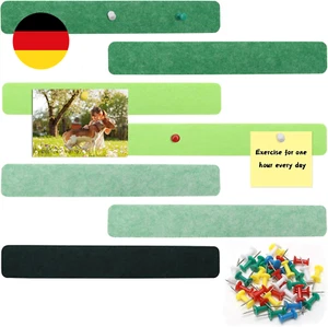 Pinnwand, 7 Stück Pinnwand Filz Streifen mit 35 Pinnwänden, DIY Stecktafel Pinwa - Bild 1 von 7