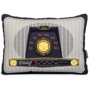 Wouff Barcelona Vintage Styled Radio Rectangular Throw Pillow NWT Retired Design - Picture 1 of 1