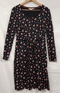 Boden Long Sleeved Patterned Jersey Dress - Size 8 - Modal and Cotton - Picture 1 of 6