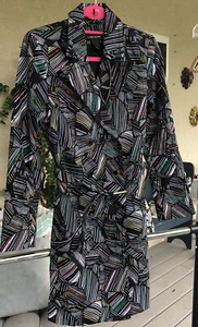 Duro Olowu Designer Jacket Black And Line Artistic Design Size XS Woman Clothing - Picture 1 of 4