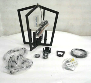 KICHLER 43498BK ABBOTSWELL 4 LIGHT 14" 60W CANDELABRA B TYPE PENDANT IN BLACK - Picture 1 of 5