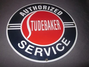 Ande Rooney AUTHORIZED STUDEBAKER SERVICE Metal Replica ADVERTISING SIGN - Picture 1 of 7