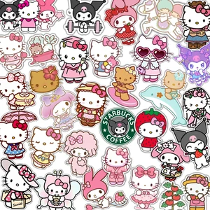 72 PCS Sanrio Hello Kitty Stickers Kawaii Anime Decals DIY Phone Scrapbooking - Picture 1 of 11
