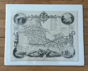 Berkshire County, England & Windsor Castle Map (1848) - Thomas Moule. 8 x 11 - Picture 1 of 12