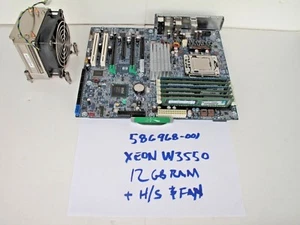 HP Z400 Motherboard WITH XEON W3550 + 12GB Ram 586968-001 - Picture 1 of 2