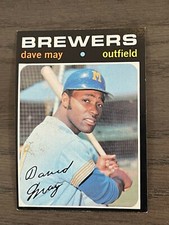 1971 Topps Dave May #493 Milwaukee Brewers (A)
