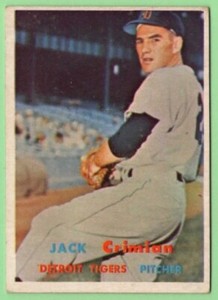 1957 Topps Jack Crimian #297 (ex) (soft corners/oc on back) Detroit Tigers