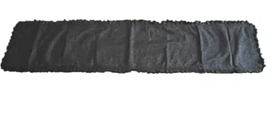 Nicole Miller Home Black w/ Silver Thread Fringe Edge 69x15.5 Table Runner - Picture 1 of 11