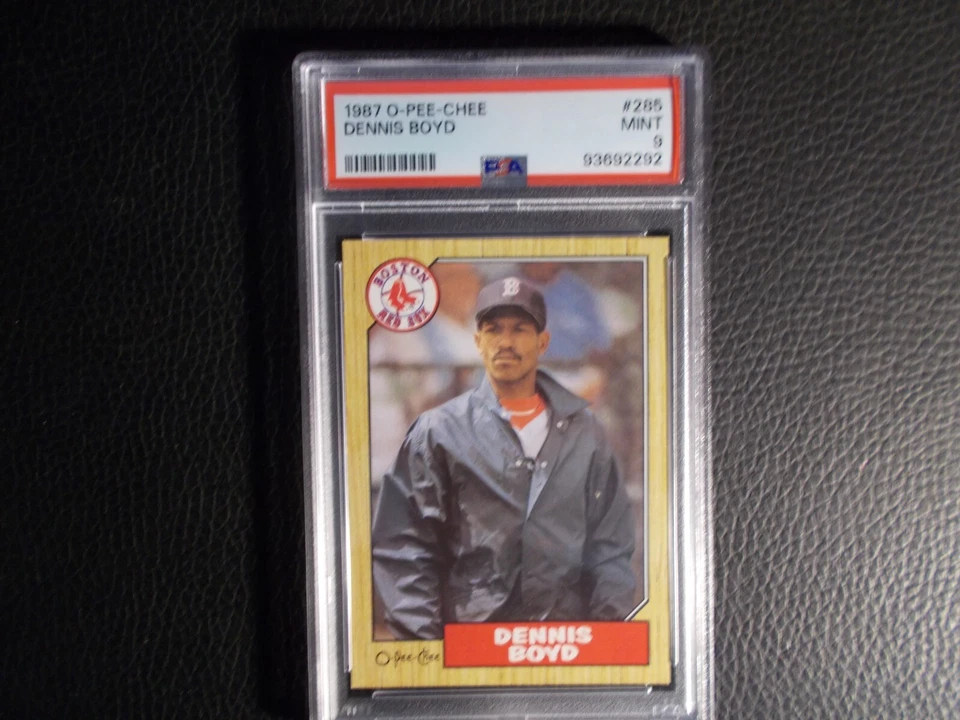 1987 O PEE CHEE #285 DENNIS BOYD PSA 9 HIGH CARD! - Image 1 of 2
