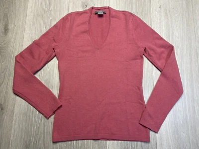 Suéter Ann Taylor Mujer XS Rosa 100% Cachemira Cuello en V Lujo Suave Clásico Preppy Foto 1 de 4