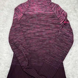 Nike Women's Element Half-Zip Running Top Pink Purple Striped M - Picture 1 of 4