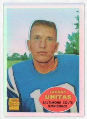 2000 TOPPS CHROME REPRINT REFRACTOR JOHN UNITAS #1/ - Image 1 of 2
