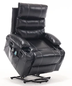 Elderly Power Lift Recliner Chair Electric Sofa w/ Cup Holder Extended Footrest - Picture 1 of 12