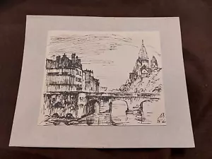 Ink André Simon 1960 Artist Lorraine Metz Temple - Picture 1 of 4