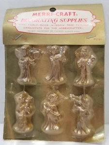 Angelo Musicale Vintage Ornamenti Natalizi Tono Oro 1 1/2" Mini Merri-Craft - Foto 1 di 6