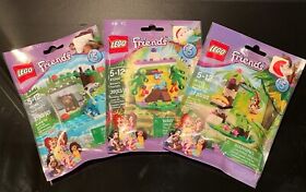 LEGO Friends 41044 Macaw Parrot 41046 Brown Bear 41045 Oranutan Monkey LOT S 5