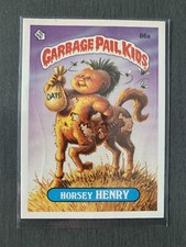 1986 Topps - Garbage Pail Kids - Horsey Henry - Series 3 - Stickers - #86a