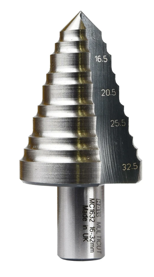 ARMEG HALLS UK Armeg Halls 16mm,20mm,25mm,32mm Conduit Trunking Step Metal Drill Bit, ESD16-32