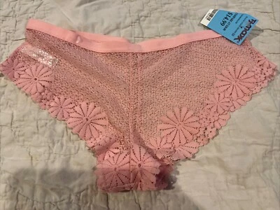 New With Tags Laura Ashley Lace Cheeky Pink Panties Large - Image 1 of 2