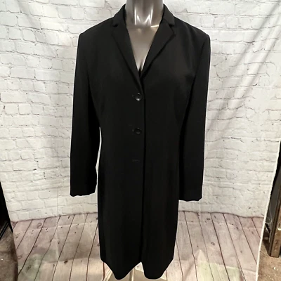 Chaqueta Blazer Caslon Talla 10 Negra Tres Botones Cuello Muesca Nueva con Etiquetas Foto 1 de 4
