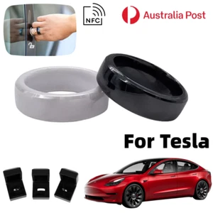 Smart NFC Finger Ring Wearable Intelligent Car Key Card For Tesla Model 3 Y AU - Bild 1 von 11