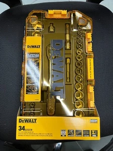 DEWALT 34 Piece Tool Kit 1/4 in. & 3/8 in. Drive Socket Set - DWMT73804 - NIB! - Picture 1 of 4